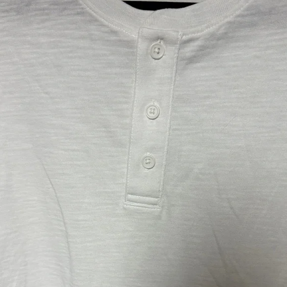 Vince Classic White Long Sleeve Henley - Picture 4 of 6